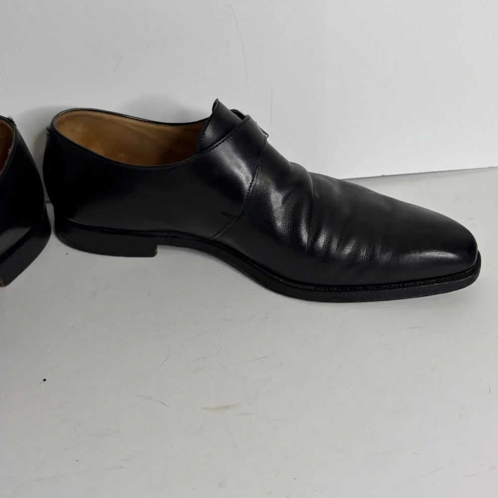 Crockett & Jones Mens Shoes UK 9 G US 10 Black Monk Strap Monkton Made in UK - Picture 6 of 15